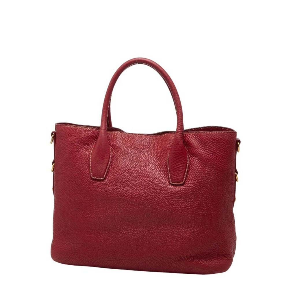 PRADA Red Leather Shoulder Bag - Picture 2 of 15